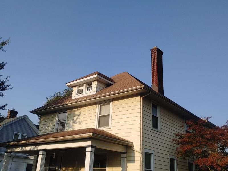 home with old roof
