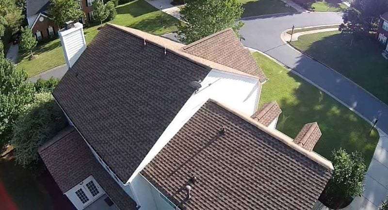sky shot of house with new roof