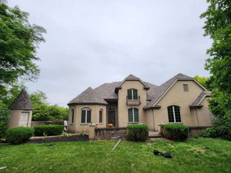 Home with new roof