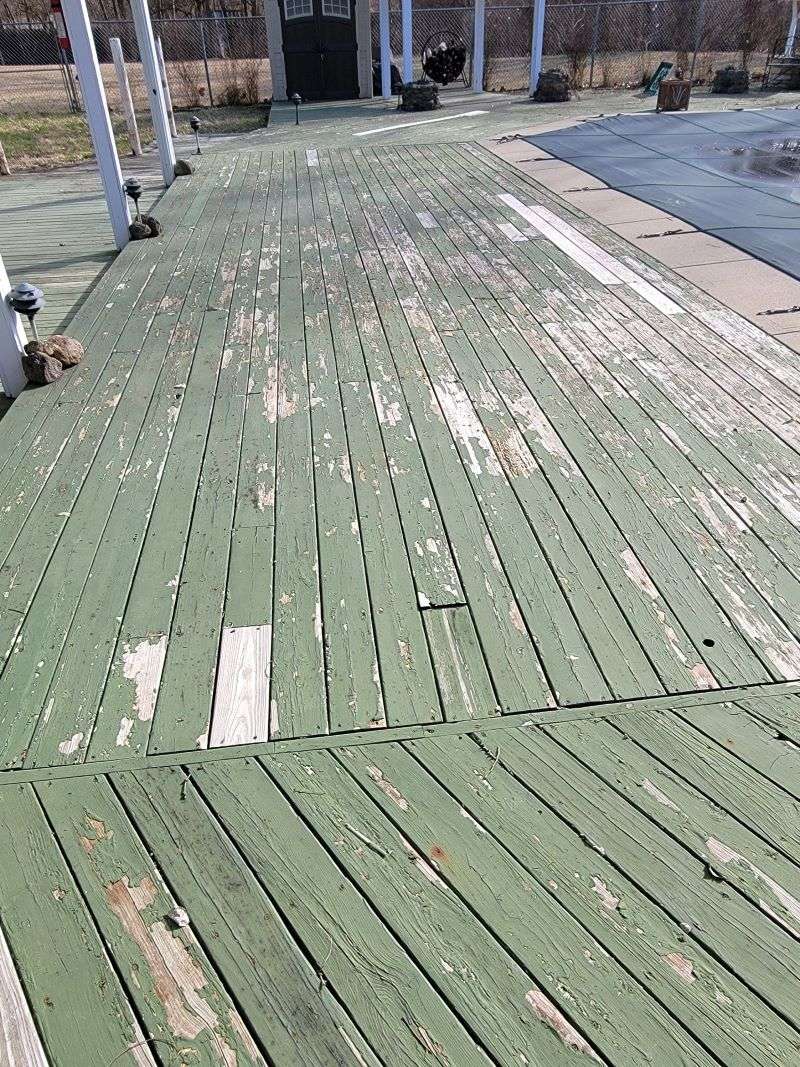 Deck before repairs